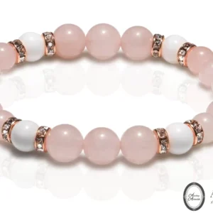 Rózsakvarc karkötő